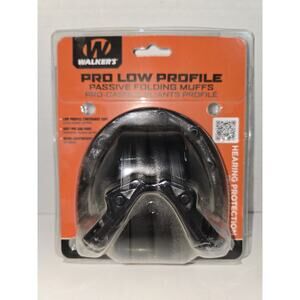 Walker's Pro Low Profile Passive Folding ear Muffs 31 NRR GWP-FPM1